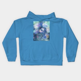 Blue Eyes and Winter Flowers Kids Hoodie